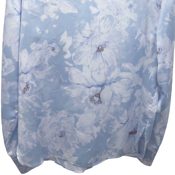 VINCE - Painted Magnolia Band Collar Blouse - V651012321 - Size L (NWOT) - Picture 9 of 12